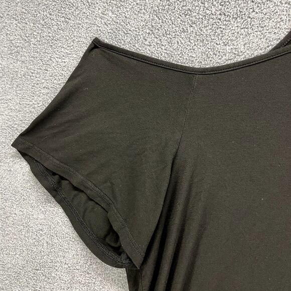 Bloomchic Top Womens Plus 26 4X Black‎ Cold Shoulder Blouse Pullover high low - Picture 4 of 16